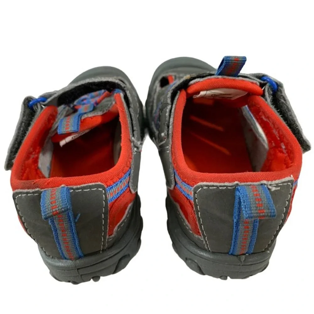 Oshkosh B'gosh Boys Toddler Size 9 Everyday Sandal Blue Gray Red Adjustable
